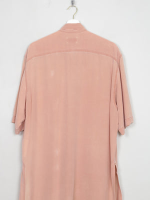 Women's Vintage Silk Pink Silk Shirt Dress L