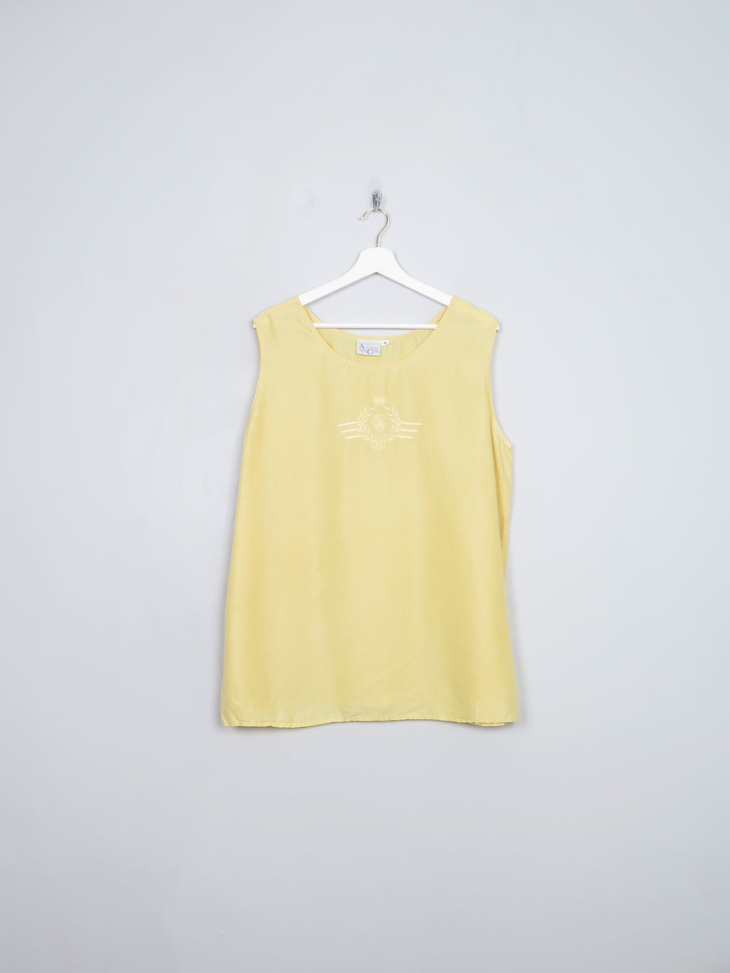 Women's Vintage Yellow Silk Camisole L/XL
