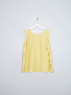 Women's Vintage Yellow Silk Camisole L/XL