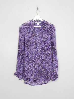 Vintage Diane Von Furstenburg Silk Purple Blouse S/M