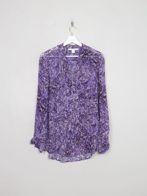 Vintage Diane Von Furstenburg Silk Purple Blouse S/M