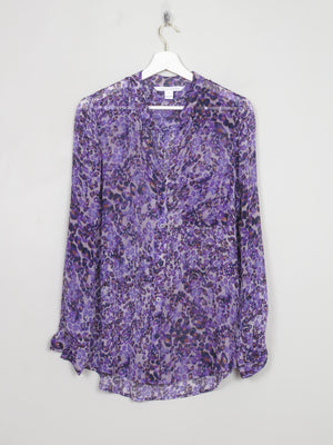 Vintage Diane Von Furstenburg Silk Purple Blouse S/M