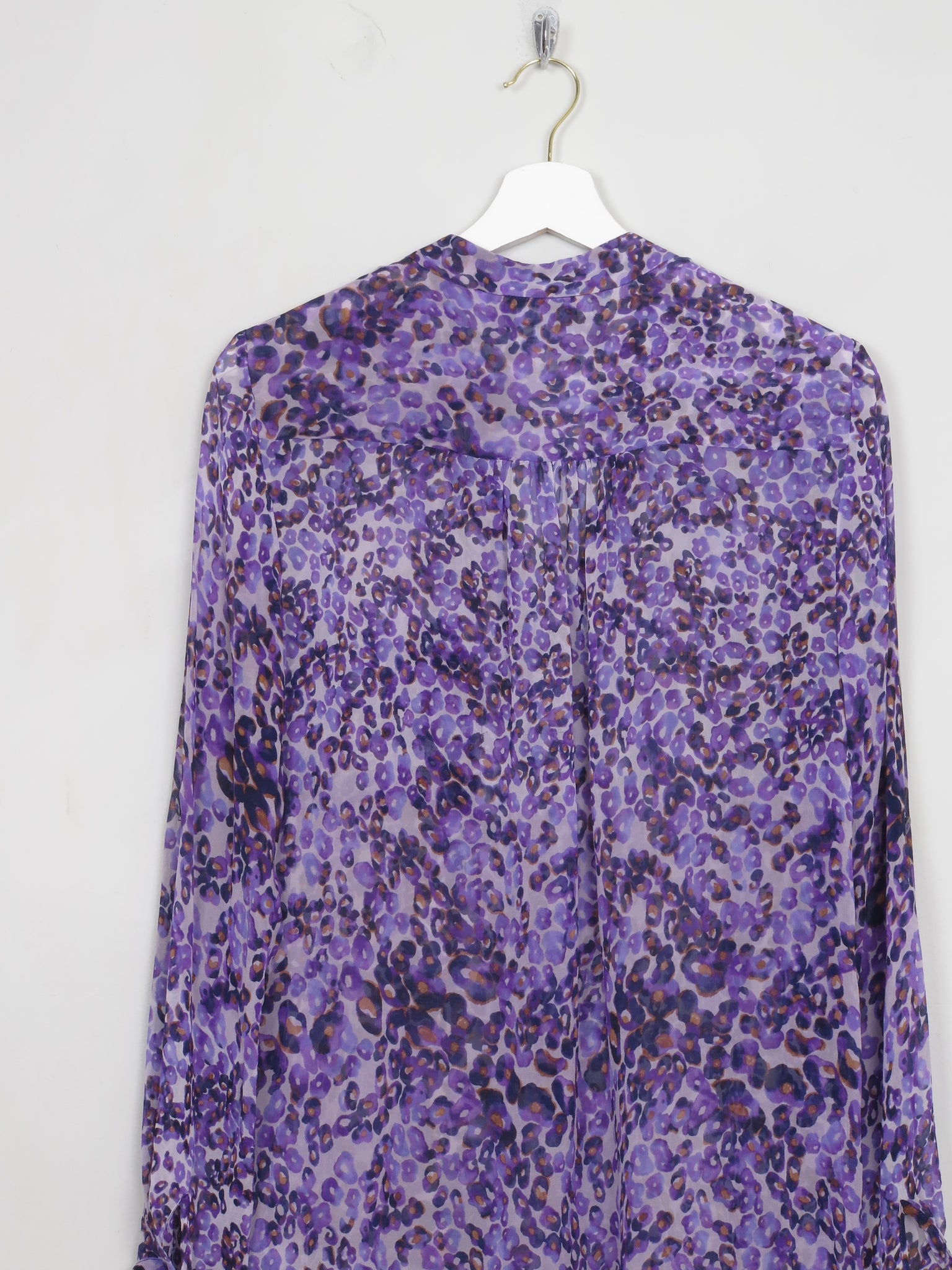 Vintage Diane Von Furstenburg Silk Purple Blouse S/M