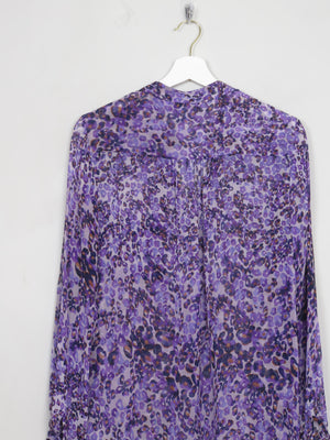 Vintage Diane Von Furstenburg Silk Purple Blouse S/M