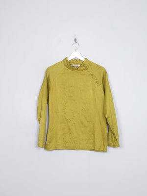 Vintage Oriental and  Mustard Green Silk Top M