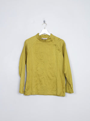 Vintage Oriental and  Mustard Green Silk Top M