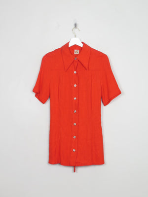 Women's Vintage Red Shirt Jacket S