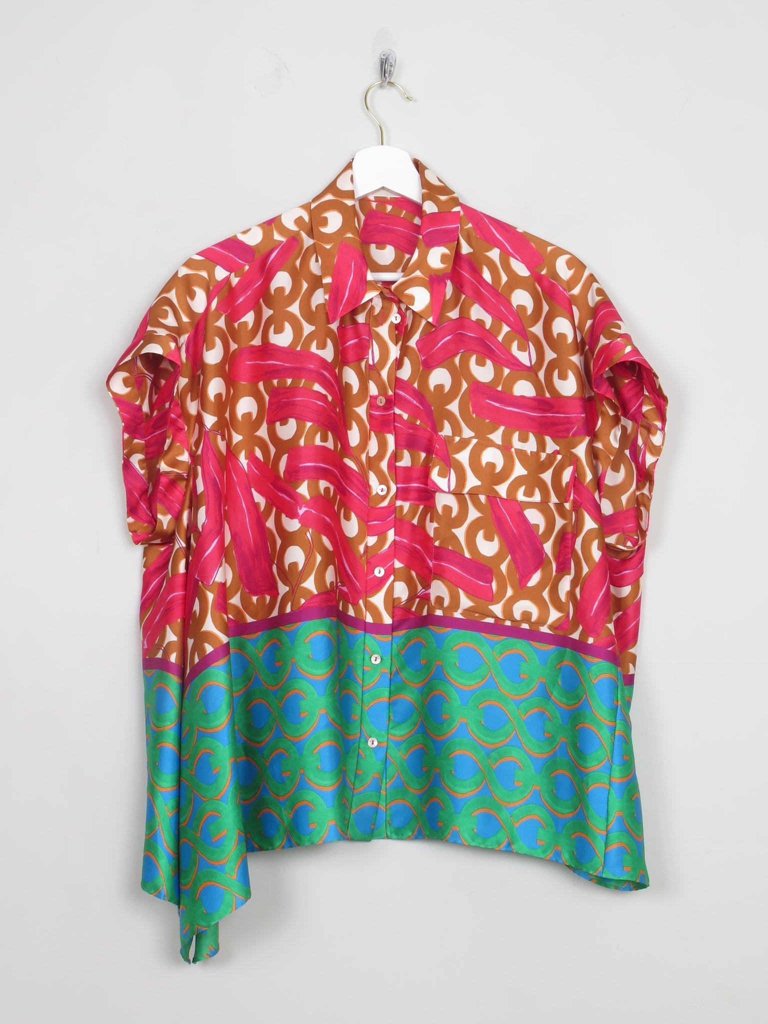 Printed Short Sleeved Purification Garcia Blouse S/M