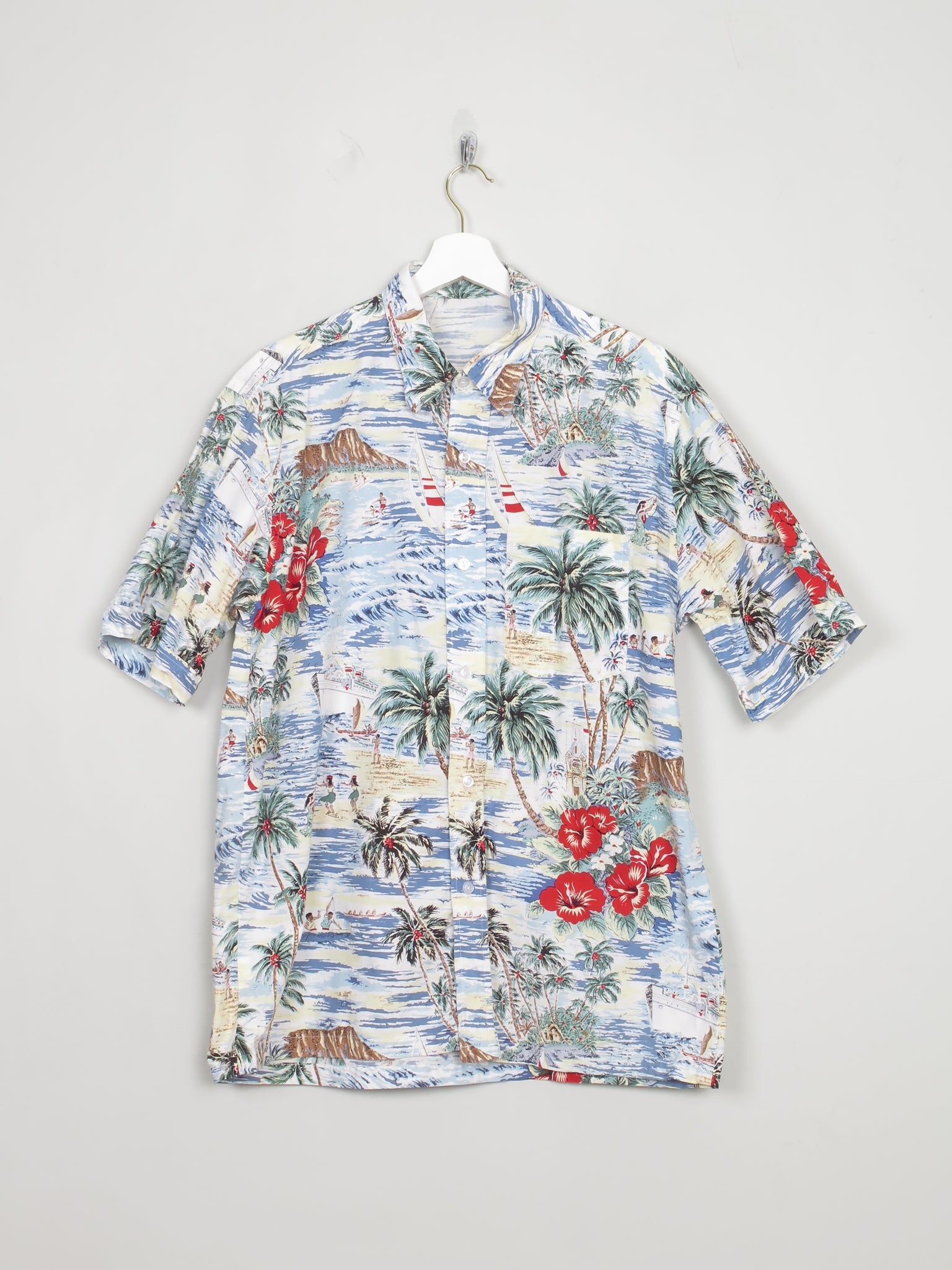 Men's Vintage Classic Hawaiian Shirt L