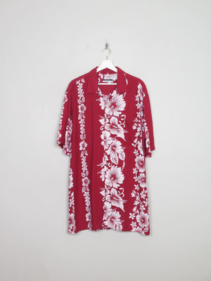 Men's Vintage Wine Hawaiian Shirt XL