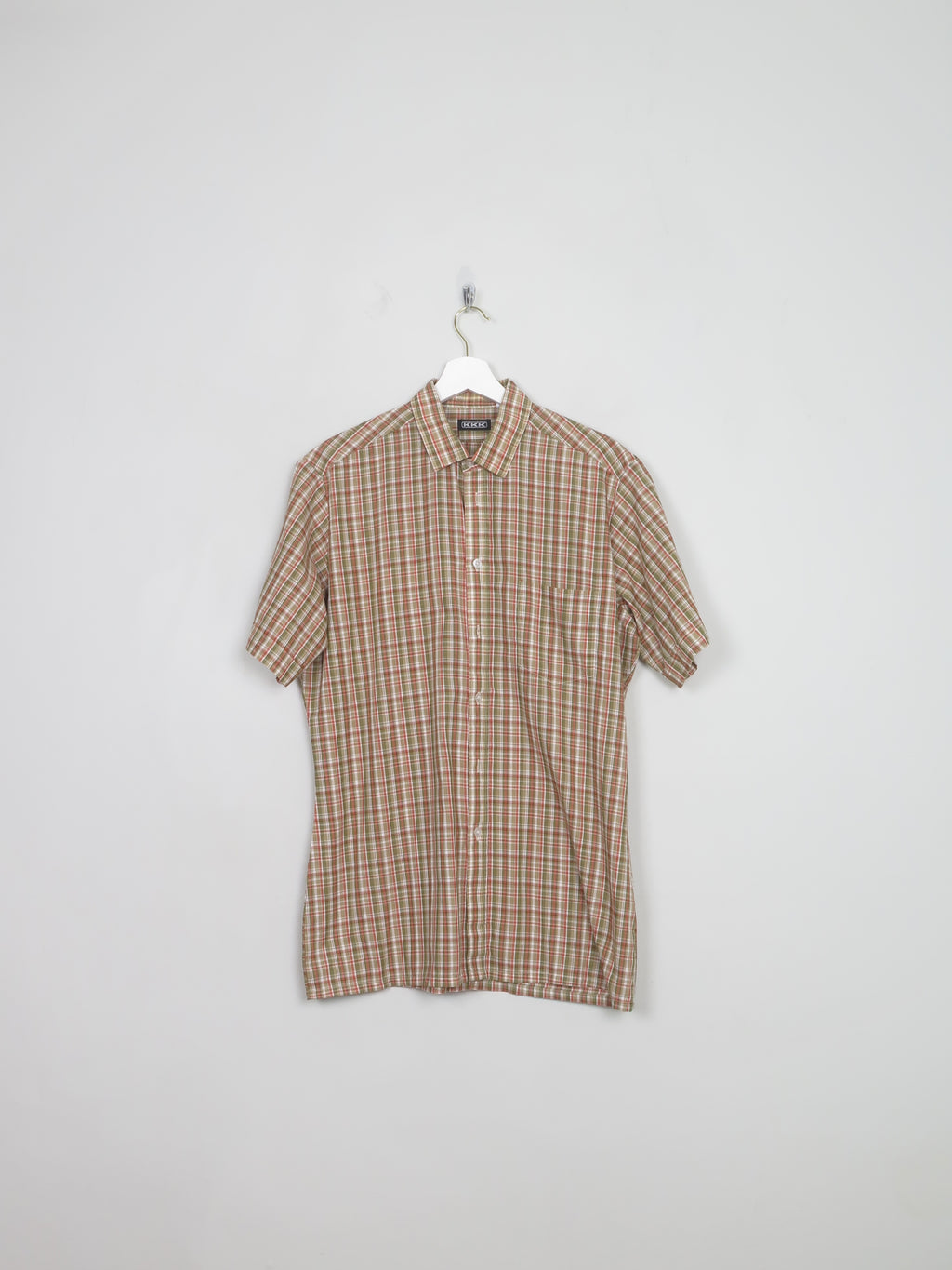 Men's Vintage Check Shirt Short Sleeved M