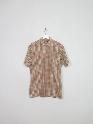 Men's Vintage Check Shirt Short Sleeved M