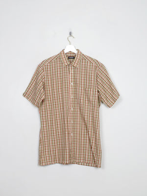 Men's Vintage Check Shirt Short Sleeved M