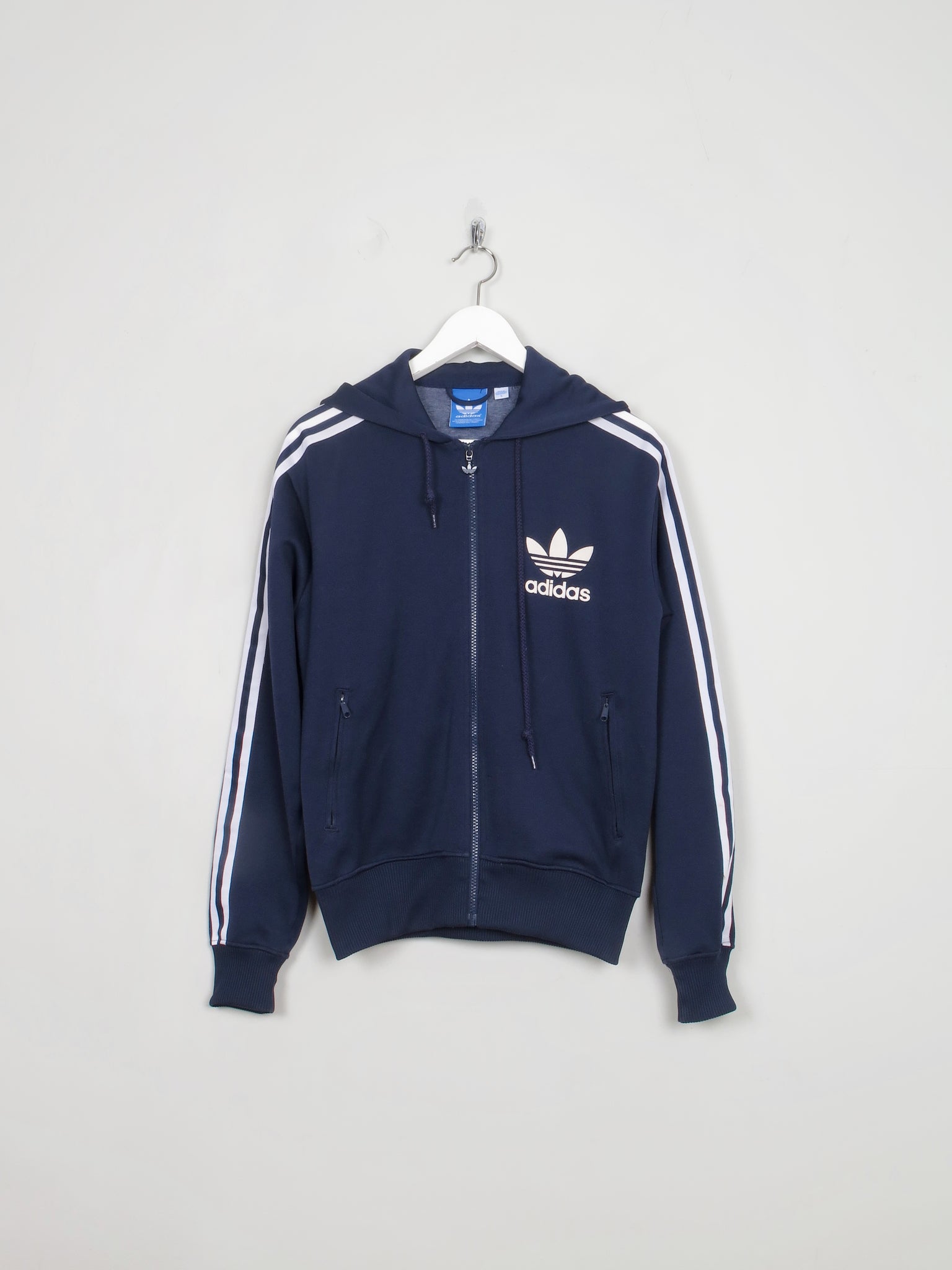 Men's Vintage Navy Track Hood Jacket S