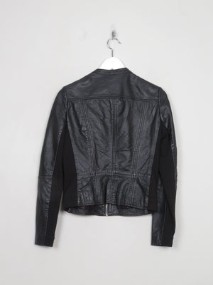 Women's Vintage  Mango Black Biker Leather Jacket S
