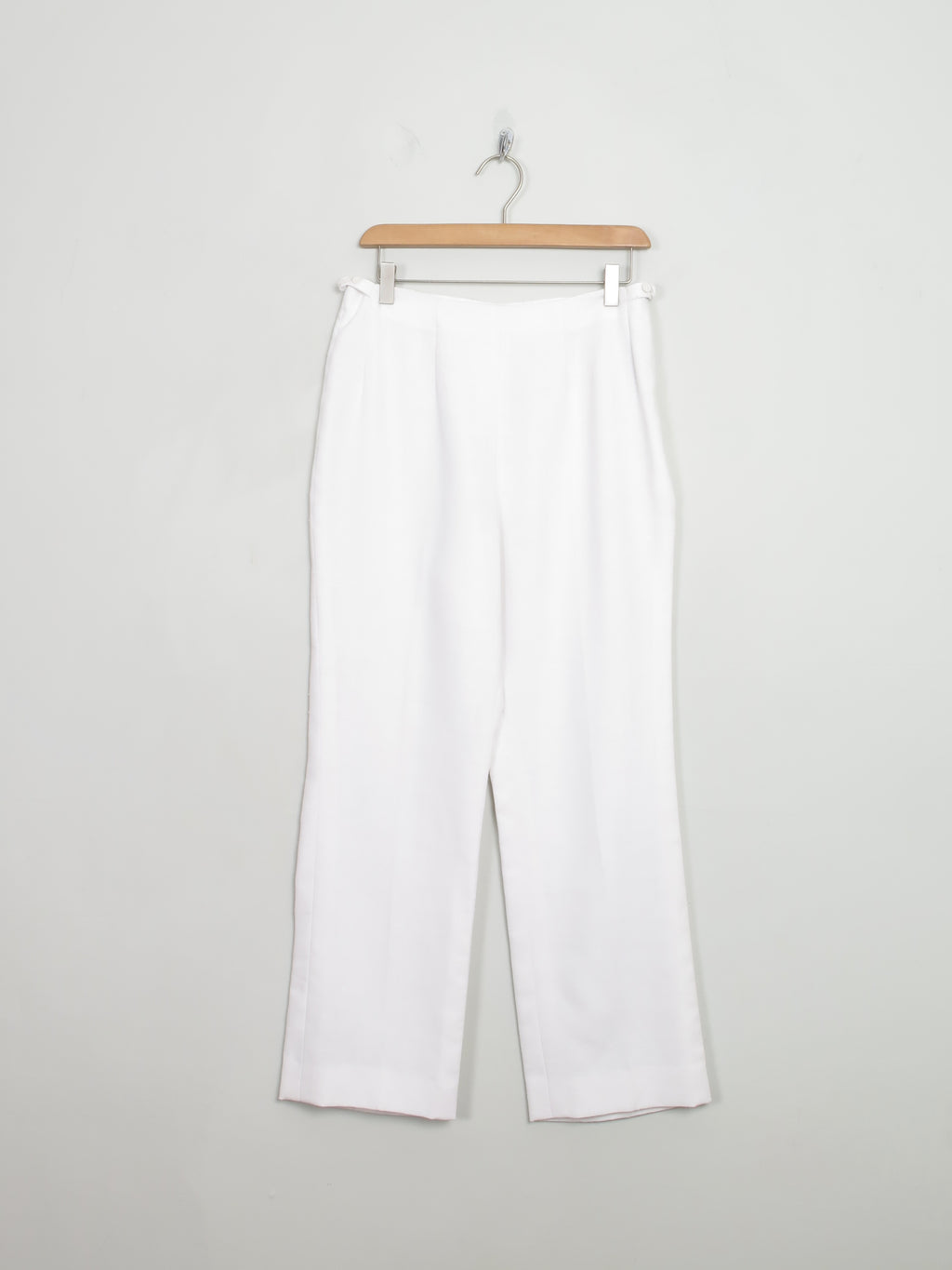 Women's Vintage Ice White Linen Daks Trousers 28" W S
