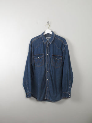 Men's Vintage Wrangler Denim Shirt L - The Harlequin