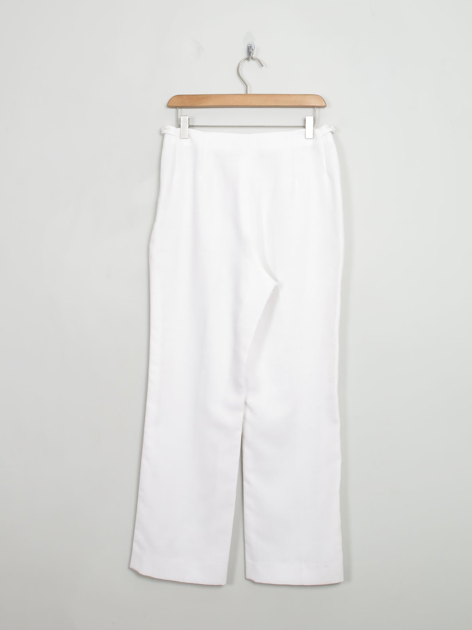 Women's Vintage Ice White Linen Daks Trousers 28" W S - The Harlequin