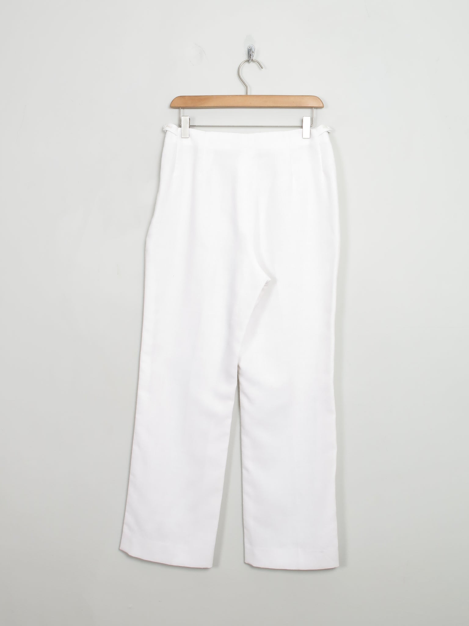 Women's Vintage Ice White Linen Daks Trousers 28" W S - The Harlequin