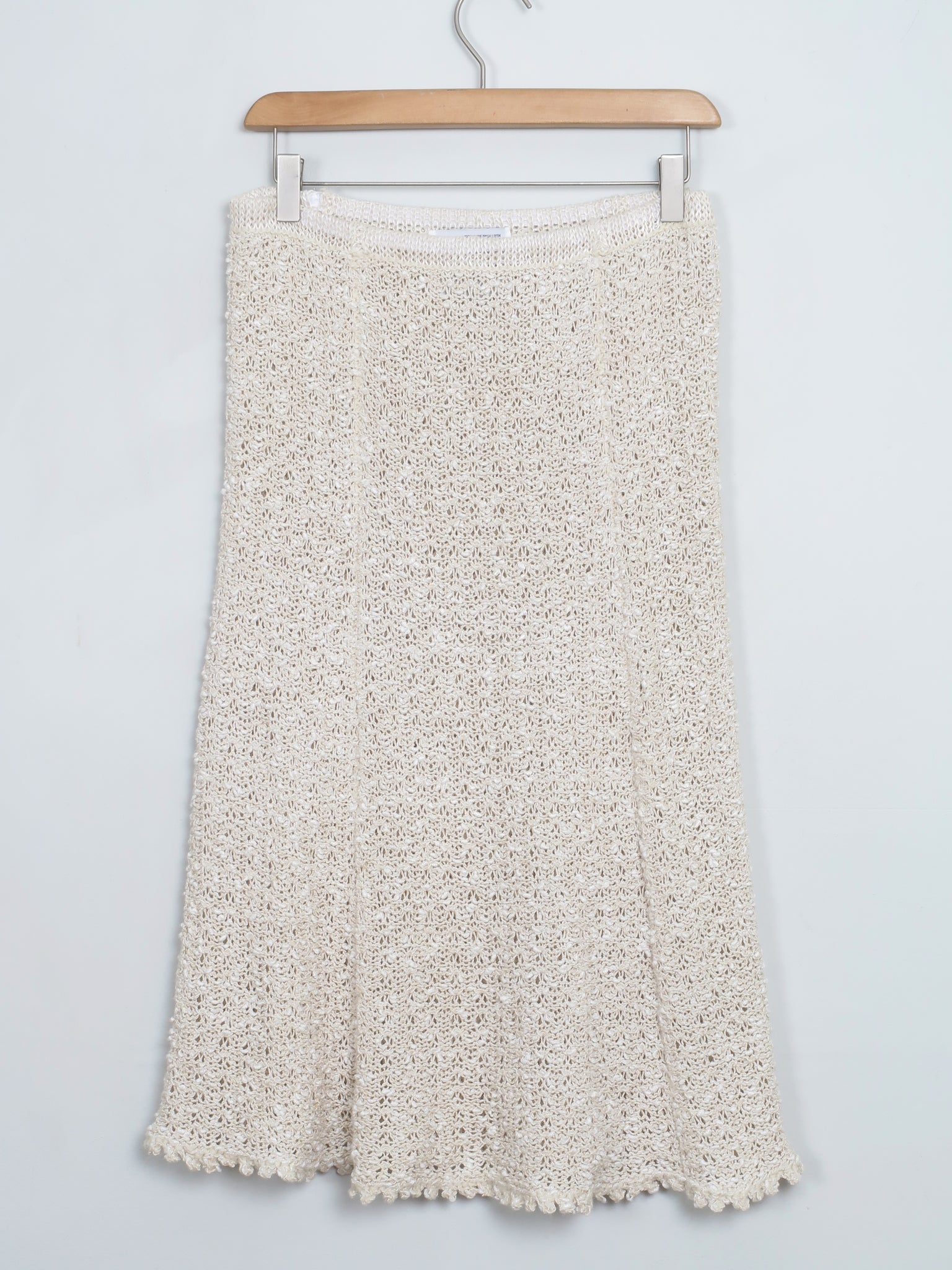 Vintage Beige Pallas Linen Hand Loomed Skirt S/M - The Harlequin