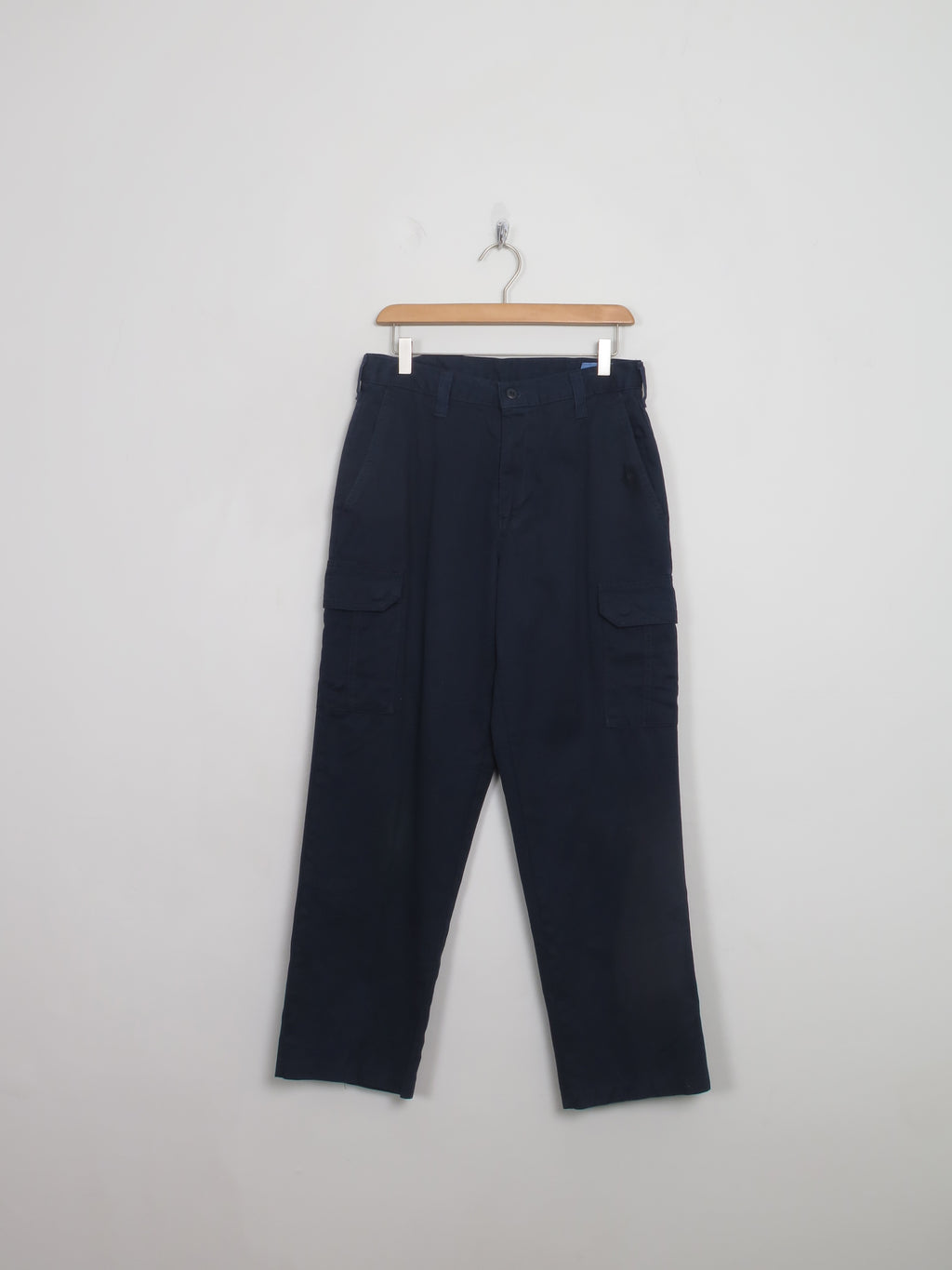 Men's Navy Vintage Work Cargo Trousers 30/30"
