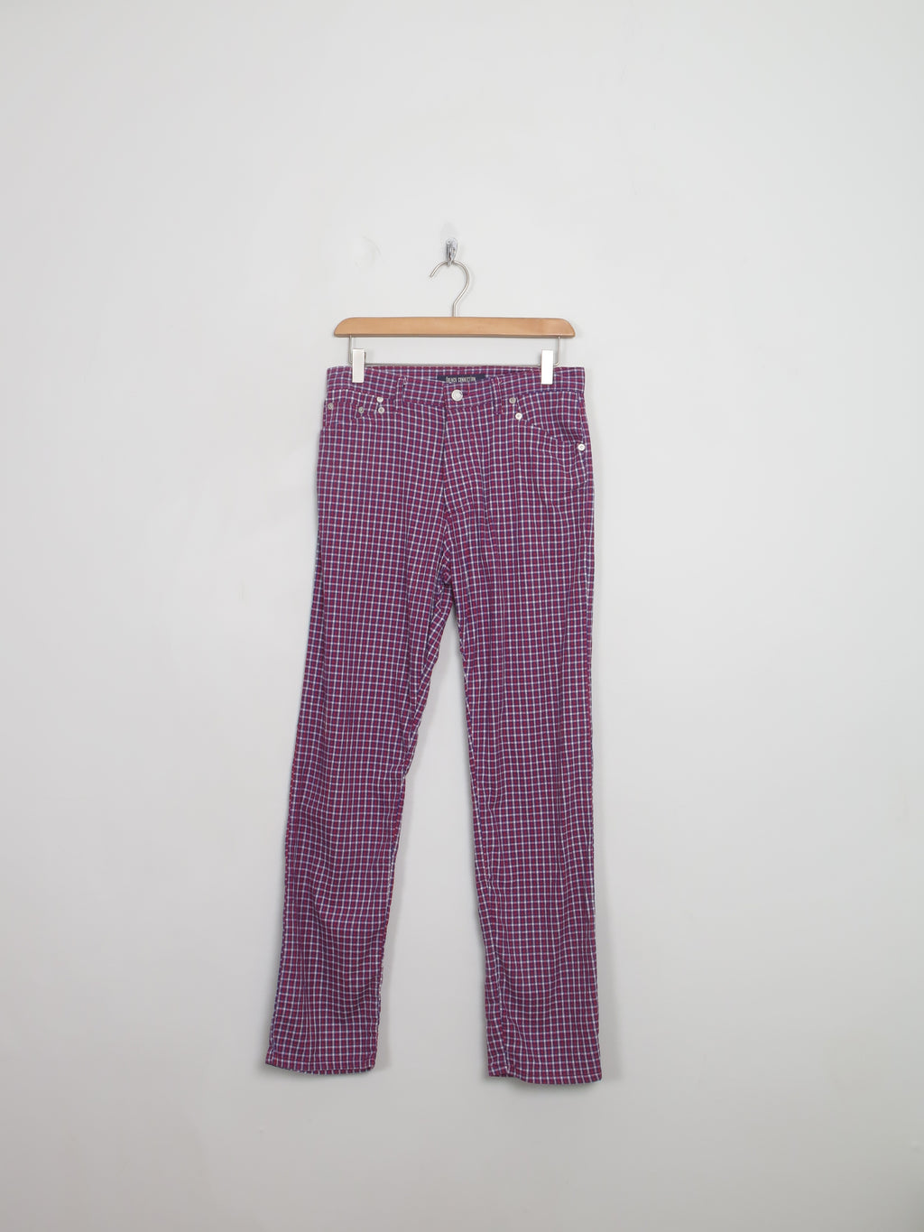 Women's Check Vintage French Connection Trousers 30" 10 approx