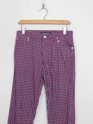 Women's Check Vintage French Connection Trousers 30" 10 approx