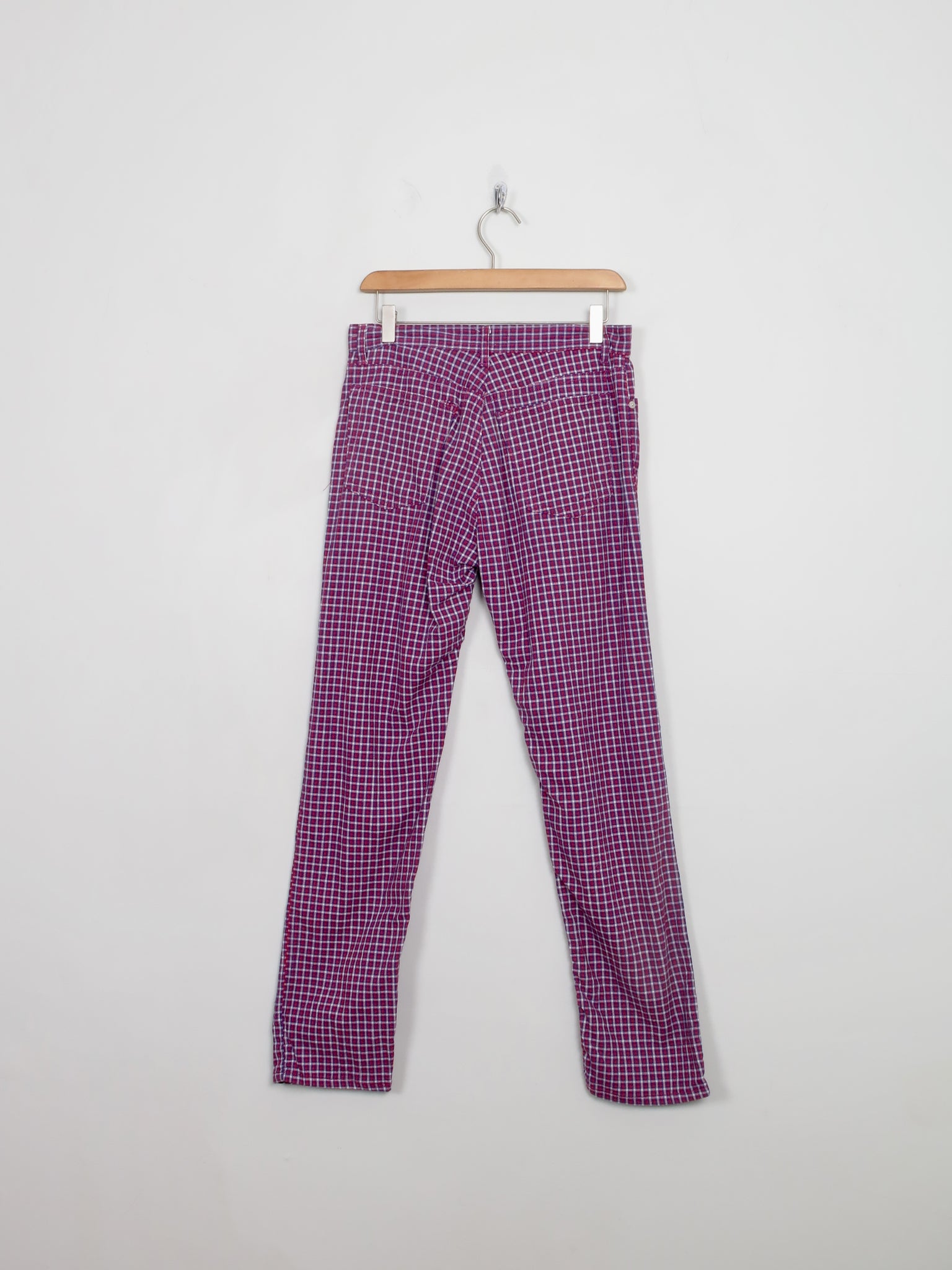 Women's Check Vintage French Connection Trousers 30" 10 approx