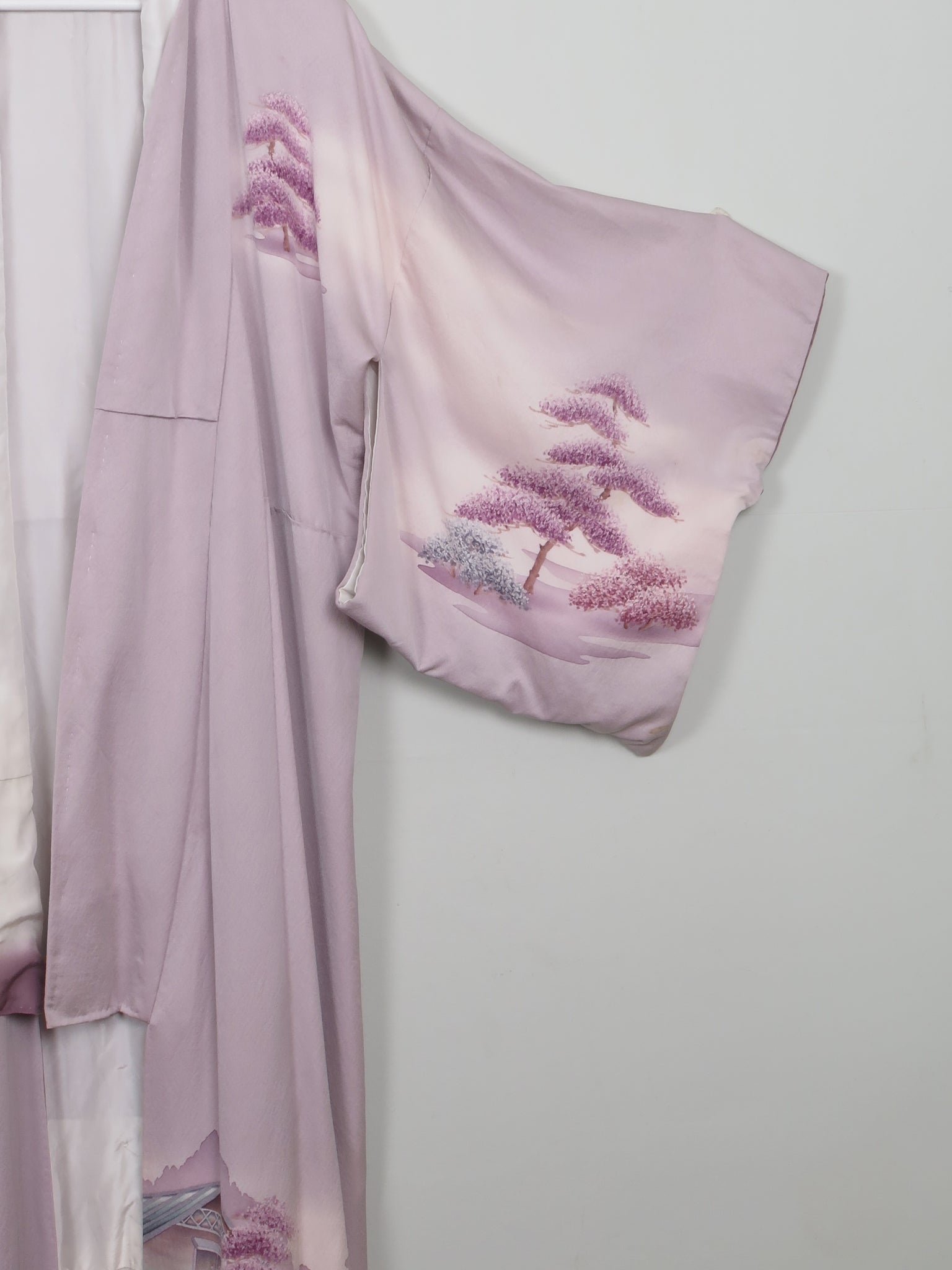Vintage Silk Lilac Kimono S/M - The Harlequin