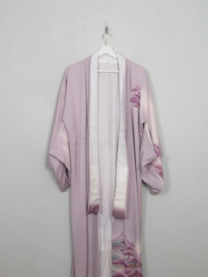 Vintage Silk Lilac Kimono S/M - The Harlequin