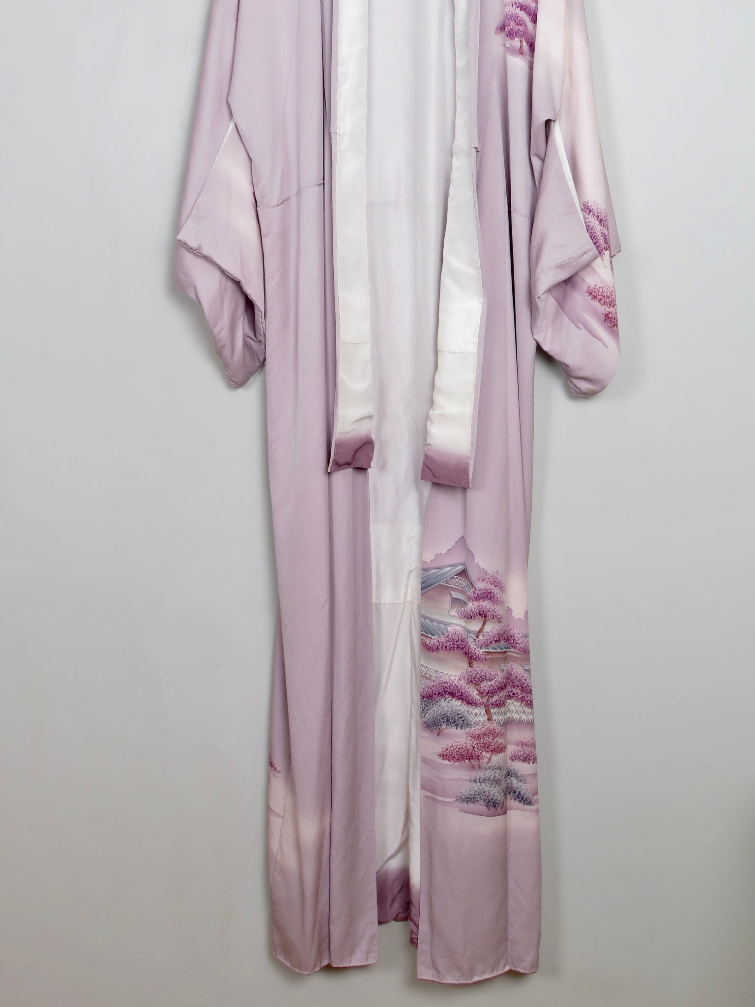 Vintage Silk Lilac Kimono S/M - The Harlequin