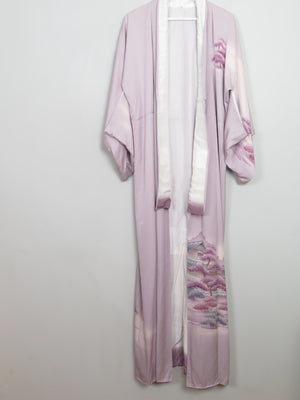 Vintage Silk Lilac Kimono S/M - The Harlequin