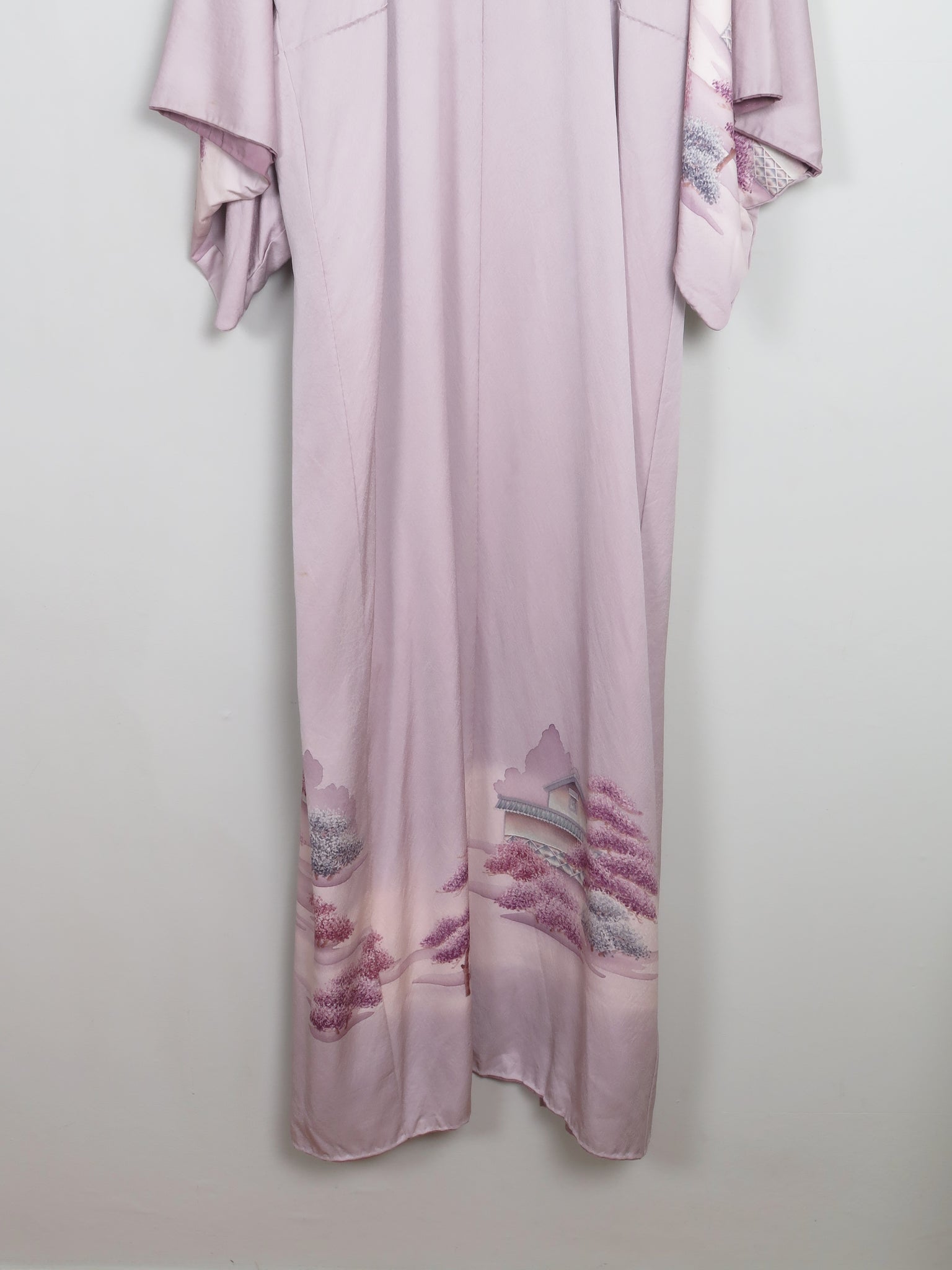 Vintage Silk Lilac Kimono S/M - The Harlequin