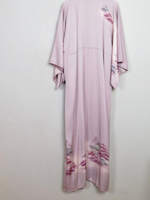 Vintage Silk Lilac Kimono S/M - The Harlequin
