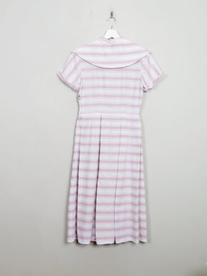 Vintage 1950s White Patterned Day Dress XS/S