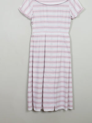 Vintage 1950s White Patterned Day Dress XS/S