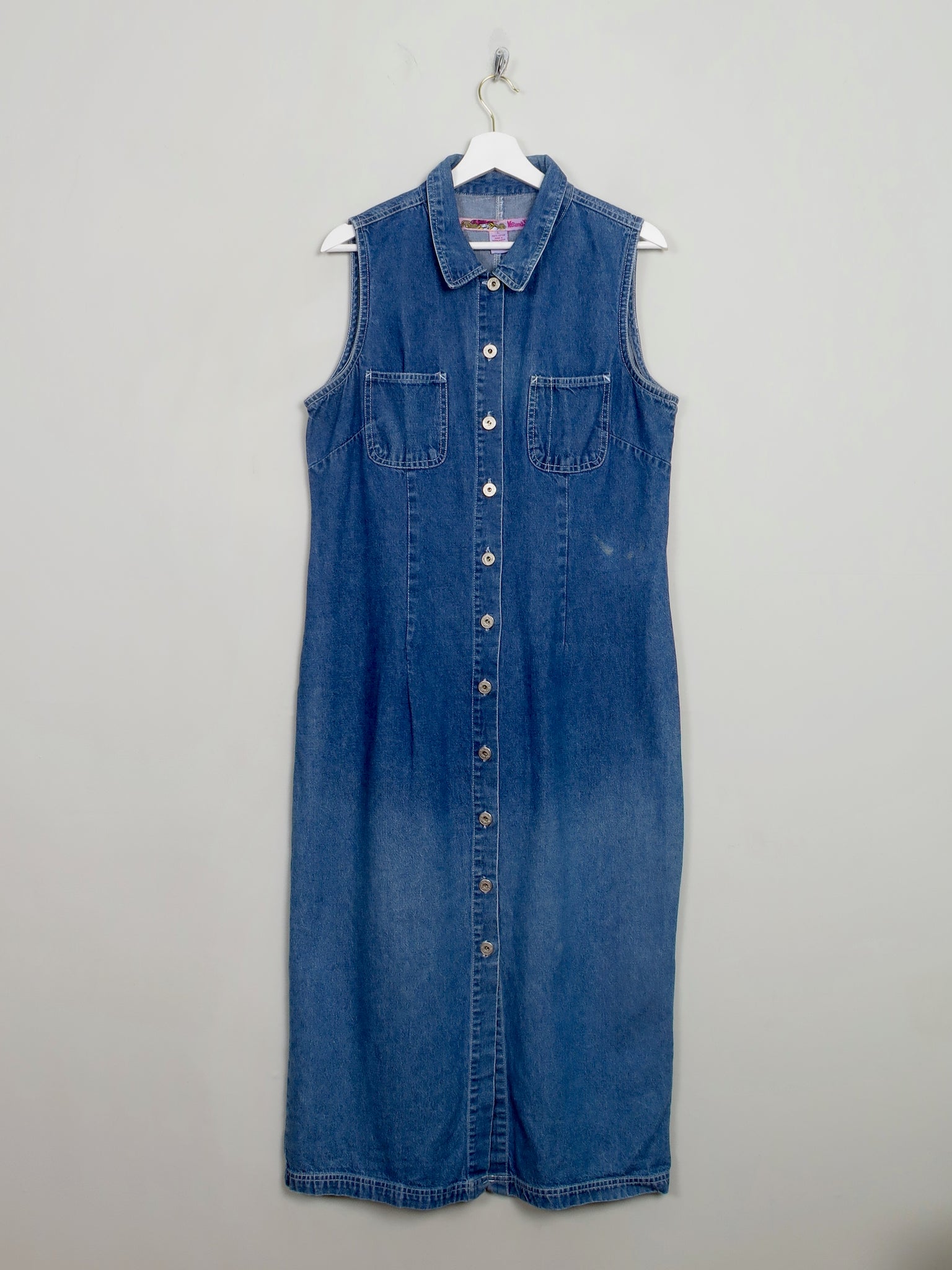 Vintage Blue Denim Long Dress 14