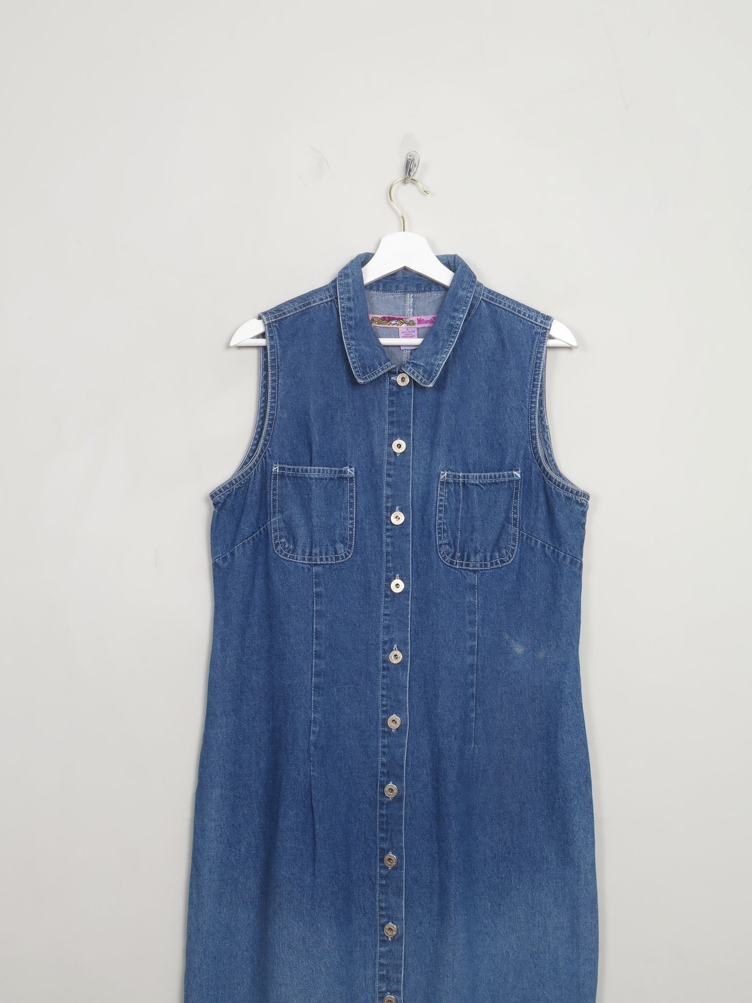 Vintage Blue Denim Long Dress 14