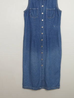 Vintage Blue Denim Long Dress 14