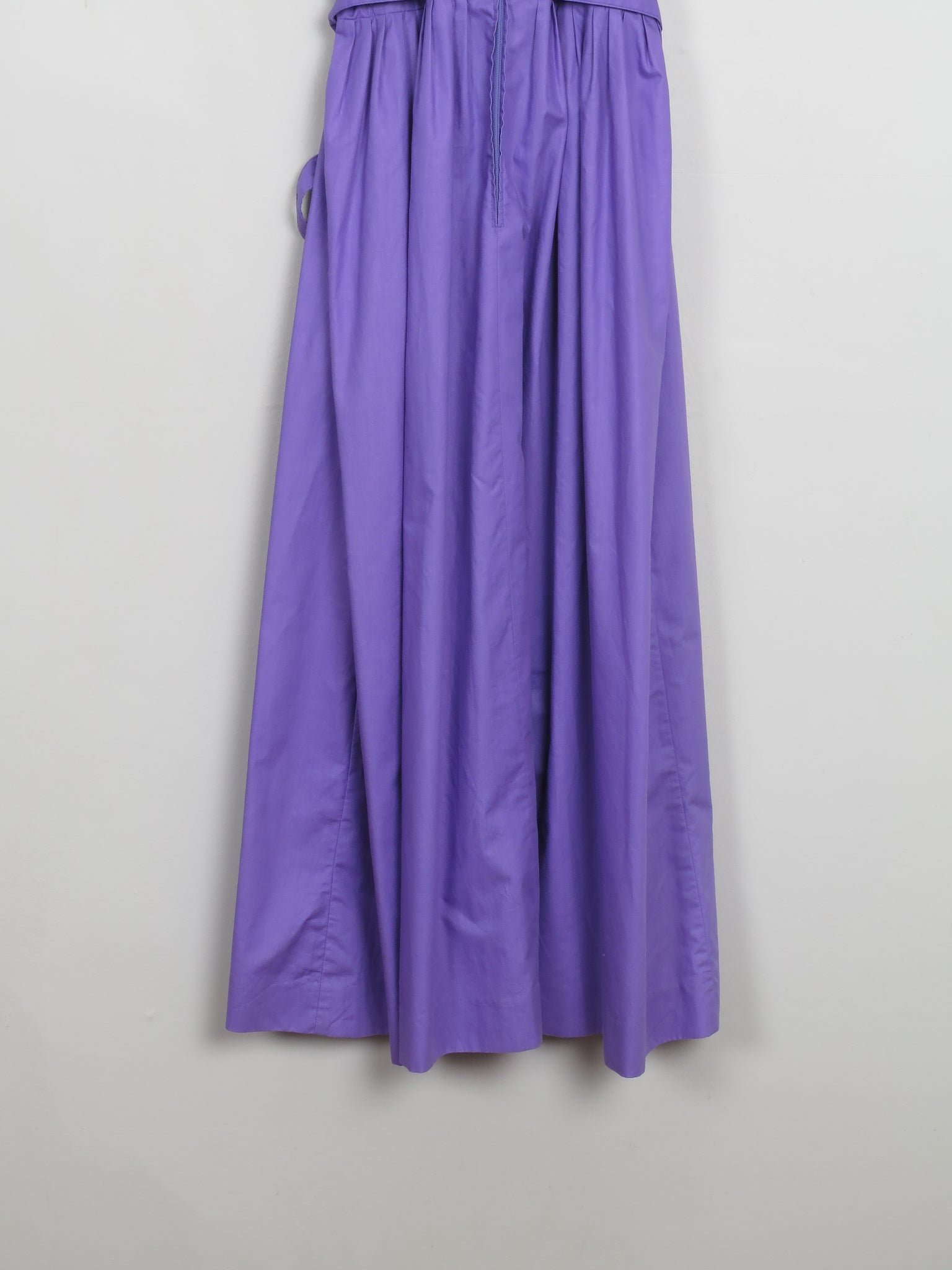 Vintage Purple Pleated Midi Dress S