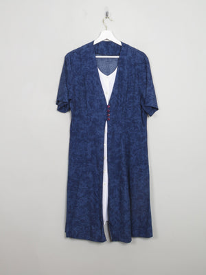 Vintage Blue/Navy Button Dress S/M