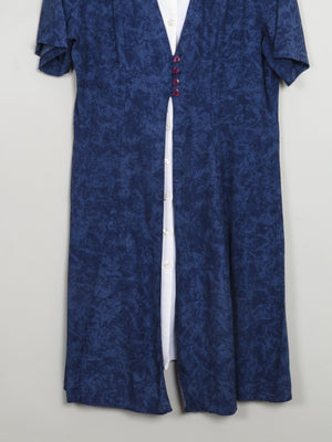 Vintage Blue/Navy Button Dress S/M