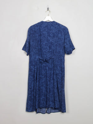 Vintage Blue/Navy Button Dress S/M