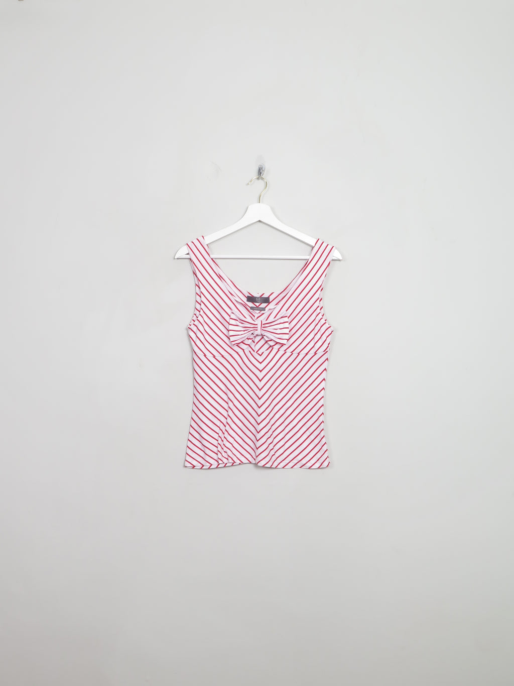 Vintage Red & White Striped Corset Style Top S/M - The Harlequin