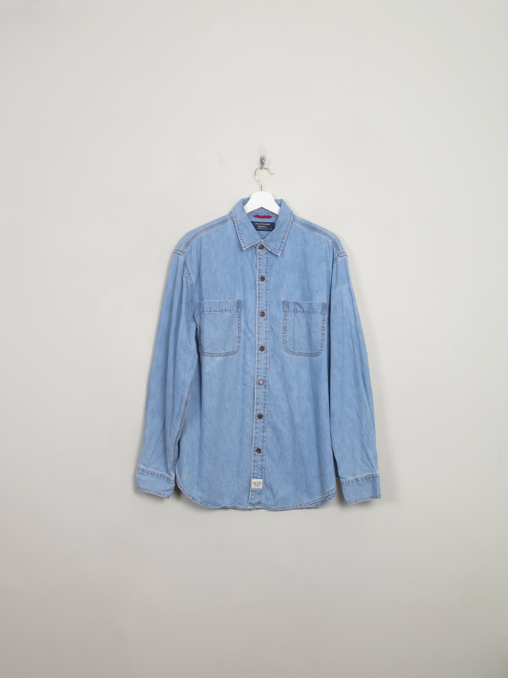 Vintage Levis Denim Blue Shirt L - The Harlequin
