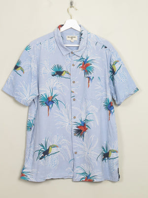 Men's Vintage Blue Hawaiian Billabong Shirt XL - The Harlequin