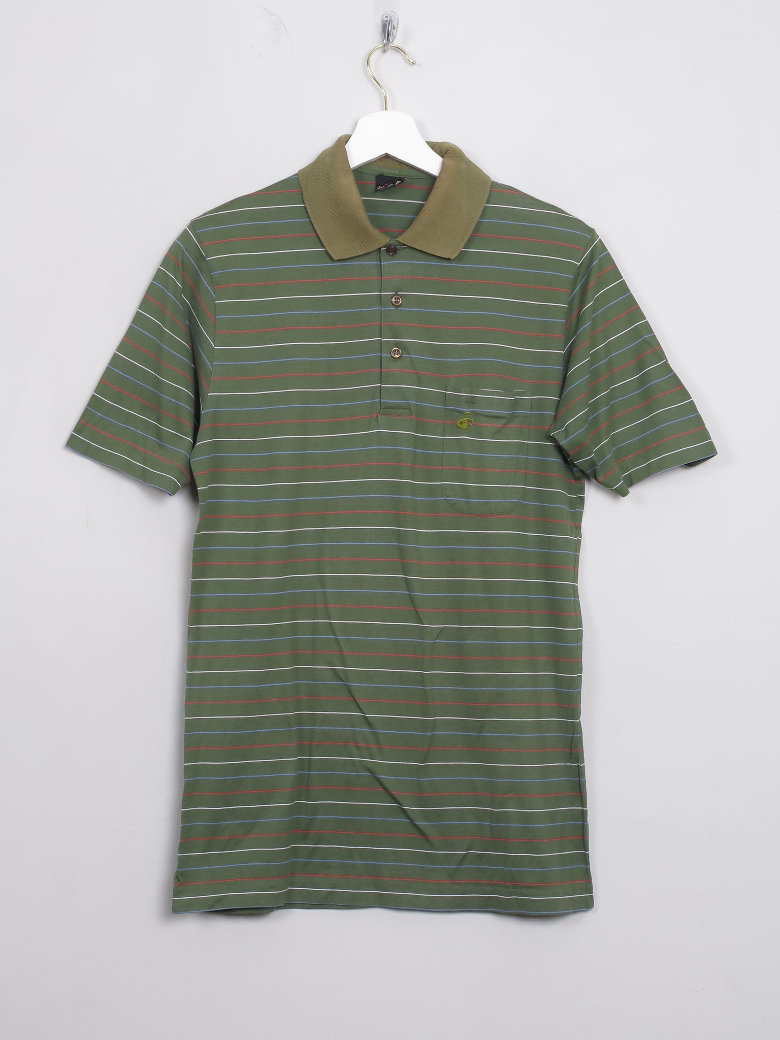Men's Vintage Green Jockey Polo Top S/M