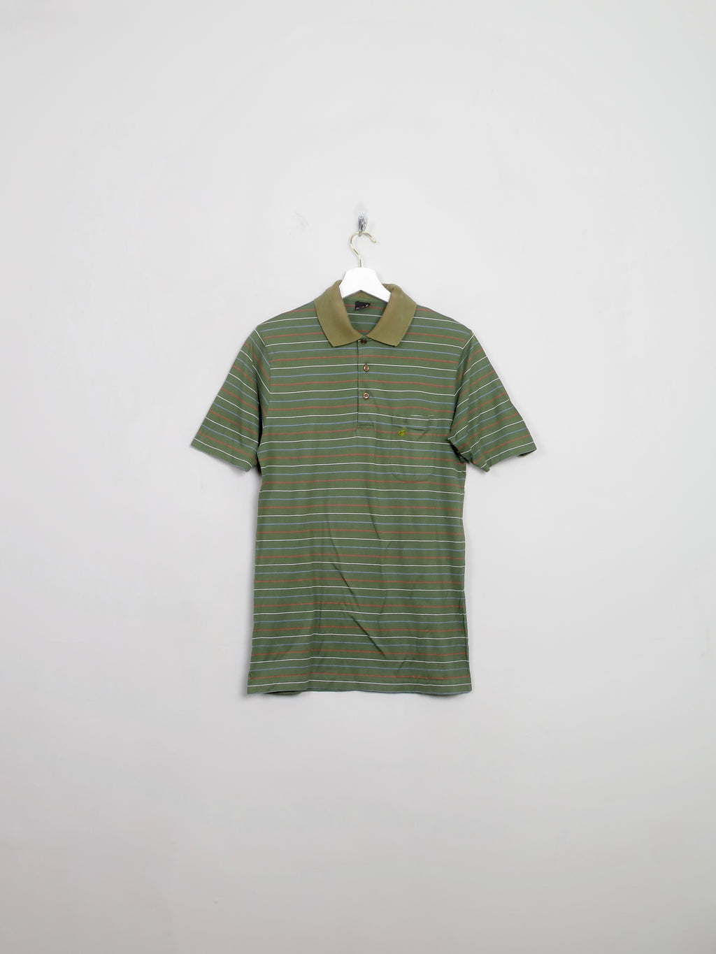 Men's Vintage Green Jockey Polo Top S/M - The Harlequin