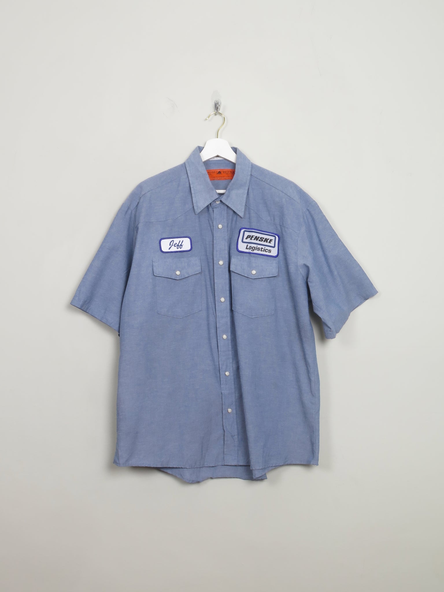 Men's Vintage Blue Work Shirt XL