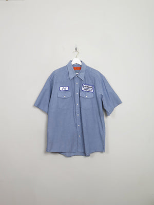 Men's Vintage Blue Work Shirt XL